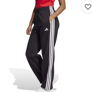 Adidas Pants Trefoil Black Athletic Straight Leg Track Pants Women's Sz M/Men S